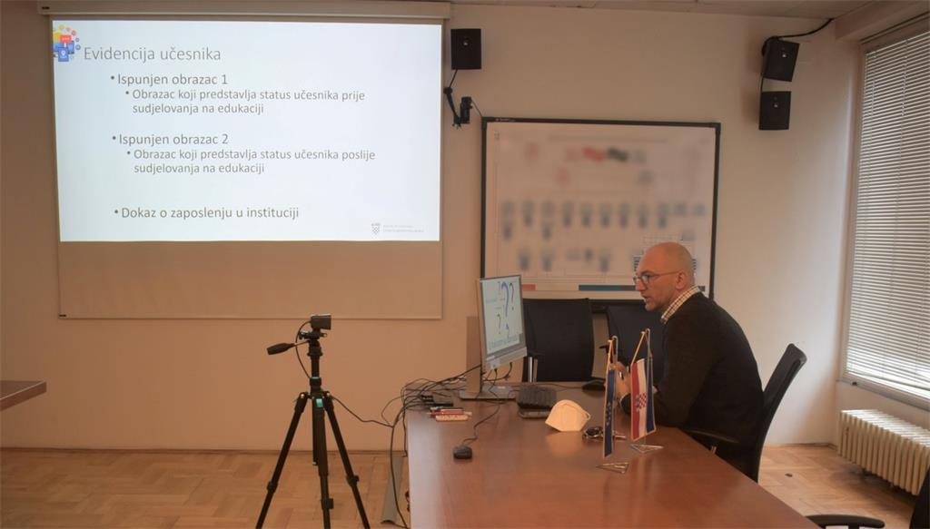 The picture showsnTomislav Ciceli, MsC, during his lecture at the 29th NSDI workshop