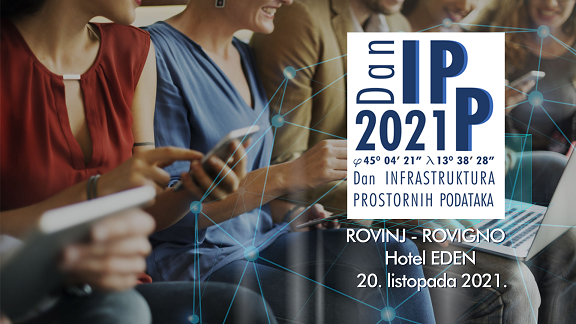 Slika prikazuje naslovnu sliku konferencije Dan IPP-a 2021. koja sadrži njen logo.