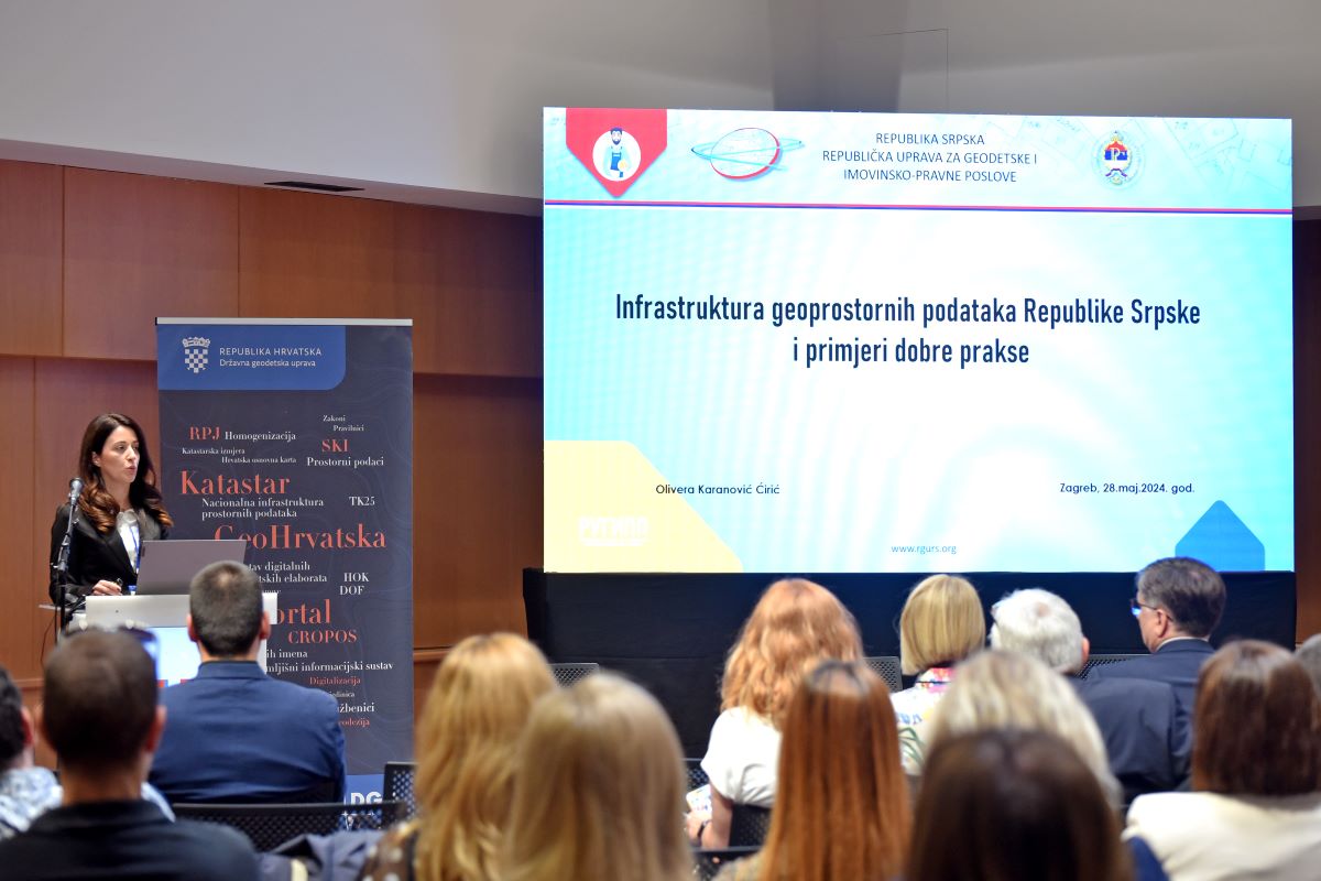 The picture shows a representative of Republika Srpska during the presentation of the conference "SDI Day 2024."