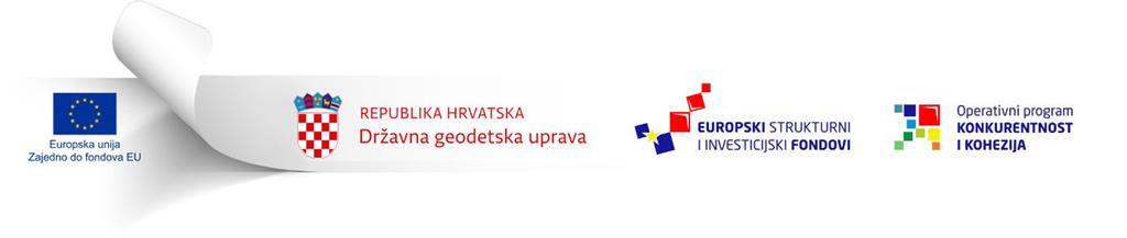 Ribbon of the European Union, the Republic of Croatia - State Geodetic Administration, European Structural and Investment Funds and the Operational Program Competitiveness and Cohesion.