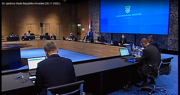 The picture shows the 24th session of the Government of the Republic of Croatia