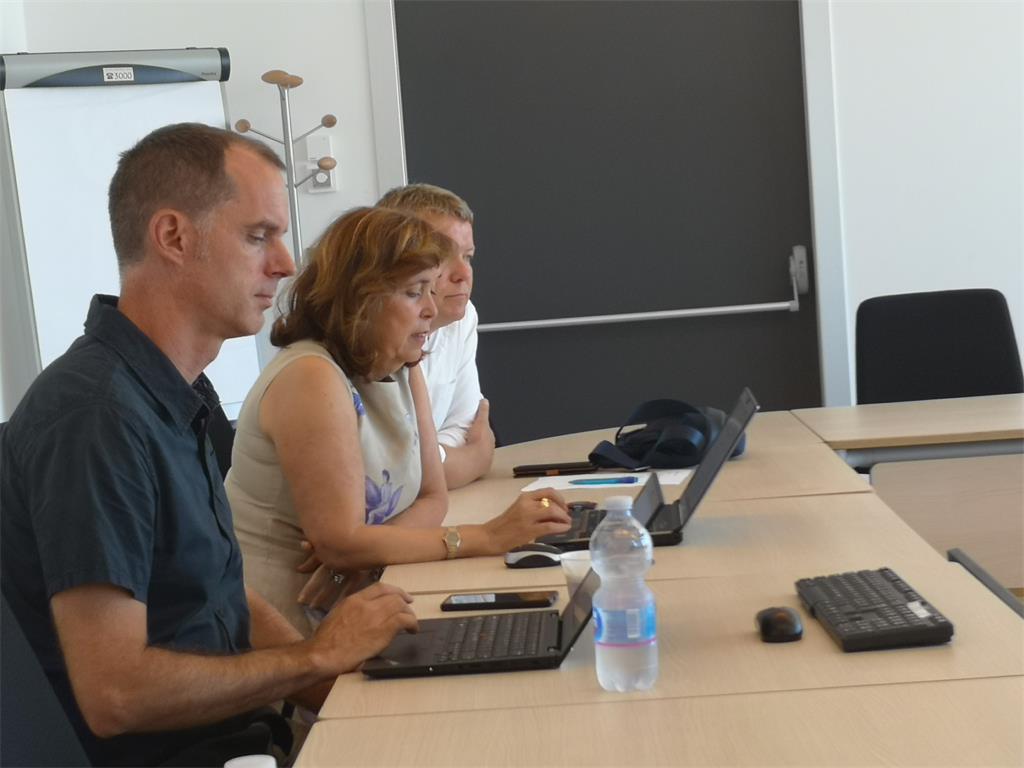 The picture shows the representatives of the Joint Research Center in Ispra, Italy, during the training.